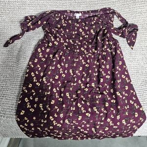Floral Dress in Purple and Yellow